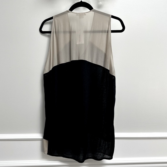 Helmut Lang Black & Beige Sleeveless Blouse + one-strap Bra - Picture 3 of 8